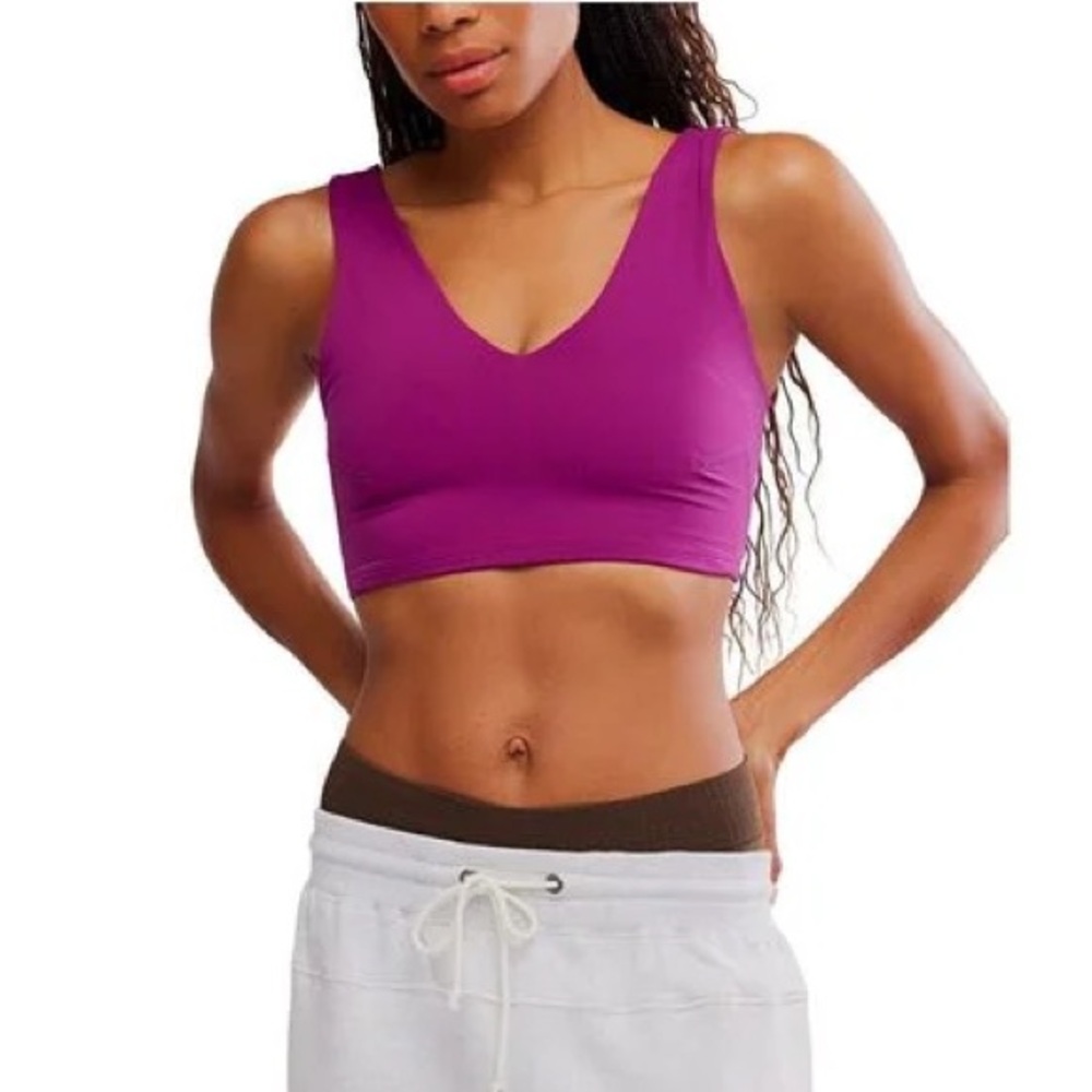 FP MOVEMENT Never Better Crop Tank NWT Deep Mulberry Dark Fuchsia